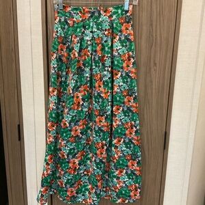 Fashion Womens Elastic Waist Skirt W/Overlapping Slit & Pockets Size Small